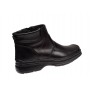 Ghete barbati casual din piele naturala cu fermoar, imblanite, Negru GKR GKR77N